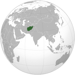 Afganistan na zemljevidu